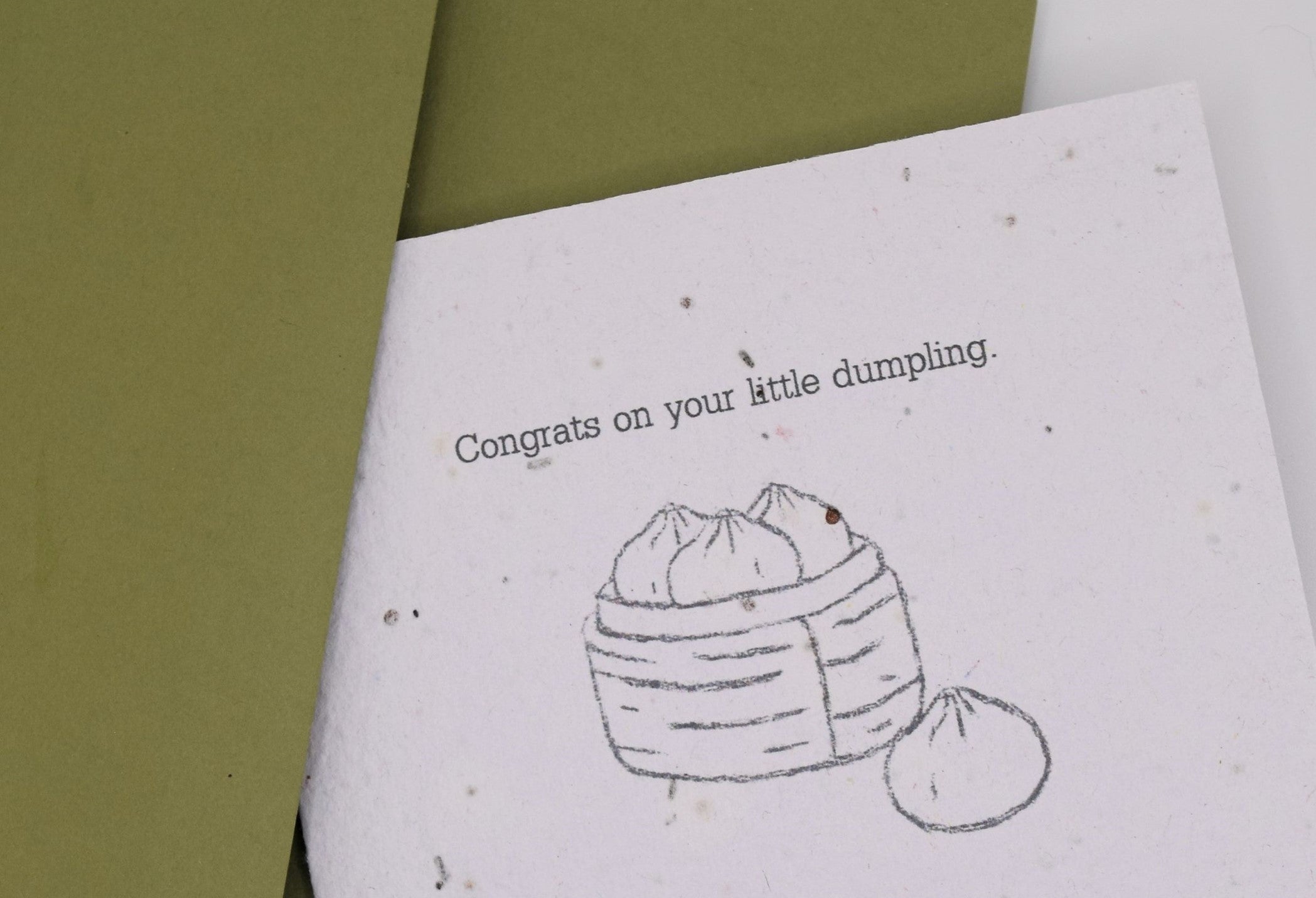 Congrats on your Little Dumpling - New Baby Seed Paper Card