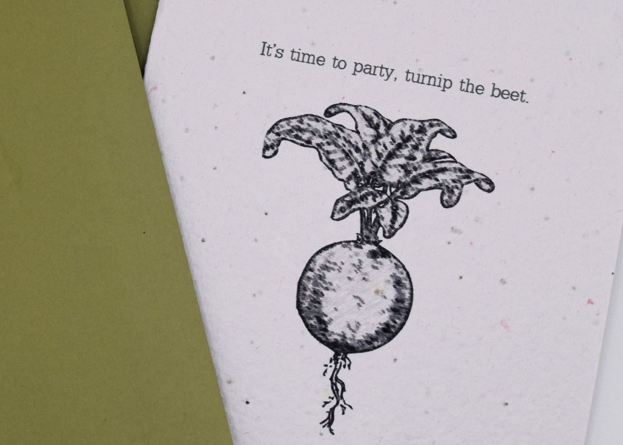 It's Time to Party, Turnip the Beet! - Birthday Seed Paper Card