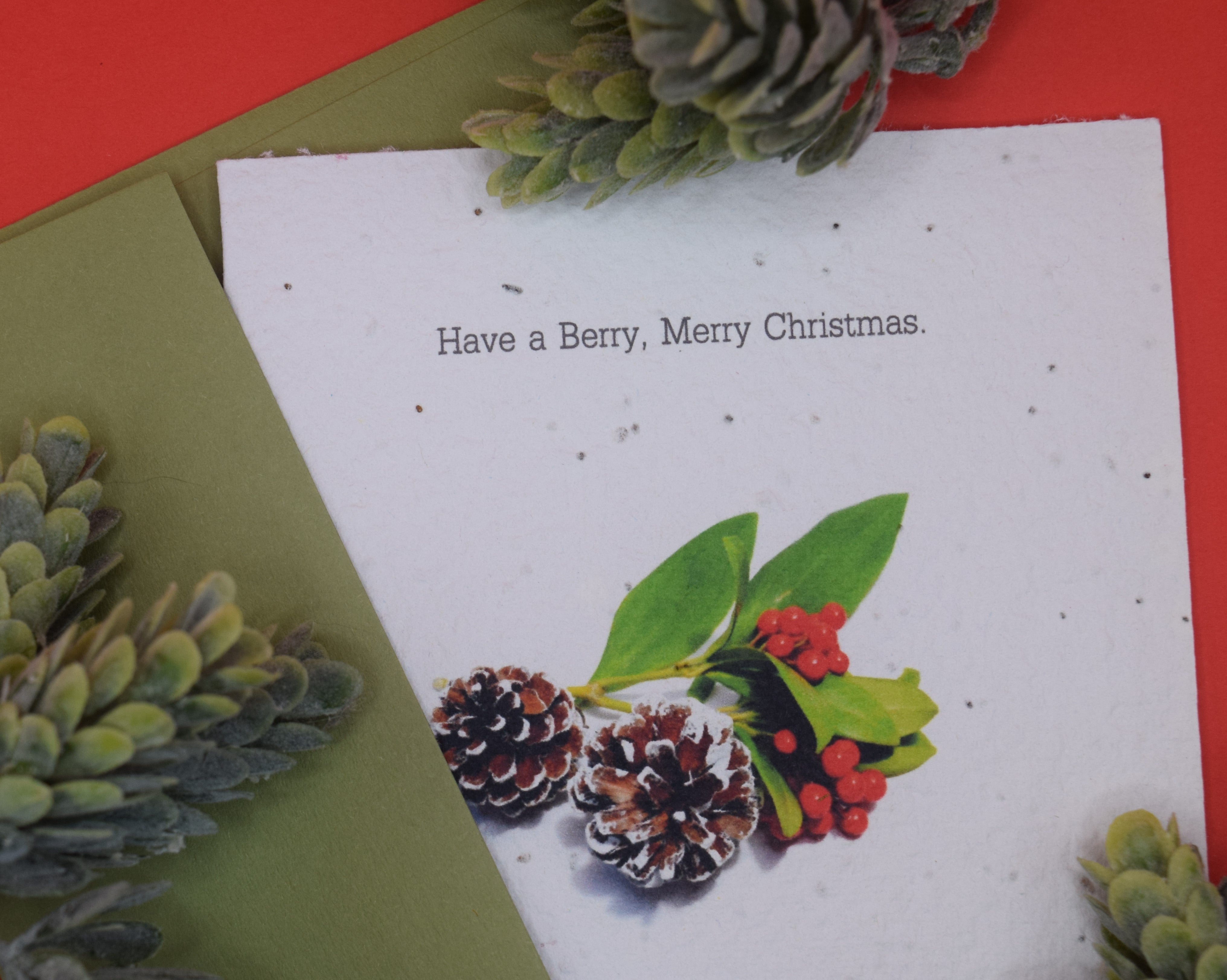 Have a berry, Merry Christmas - Christmas Seed Paper Card