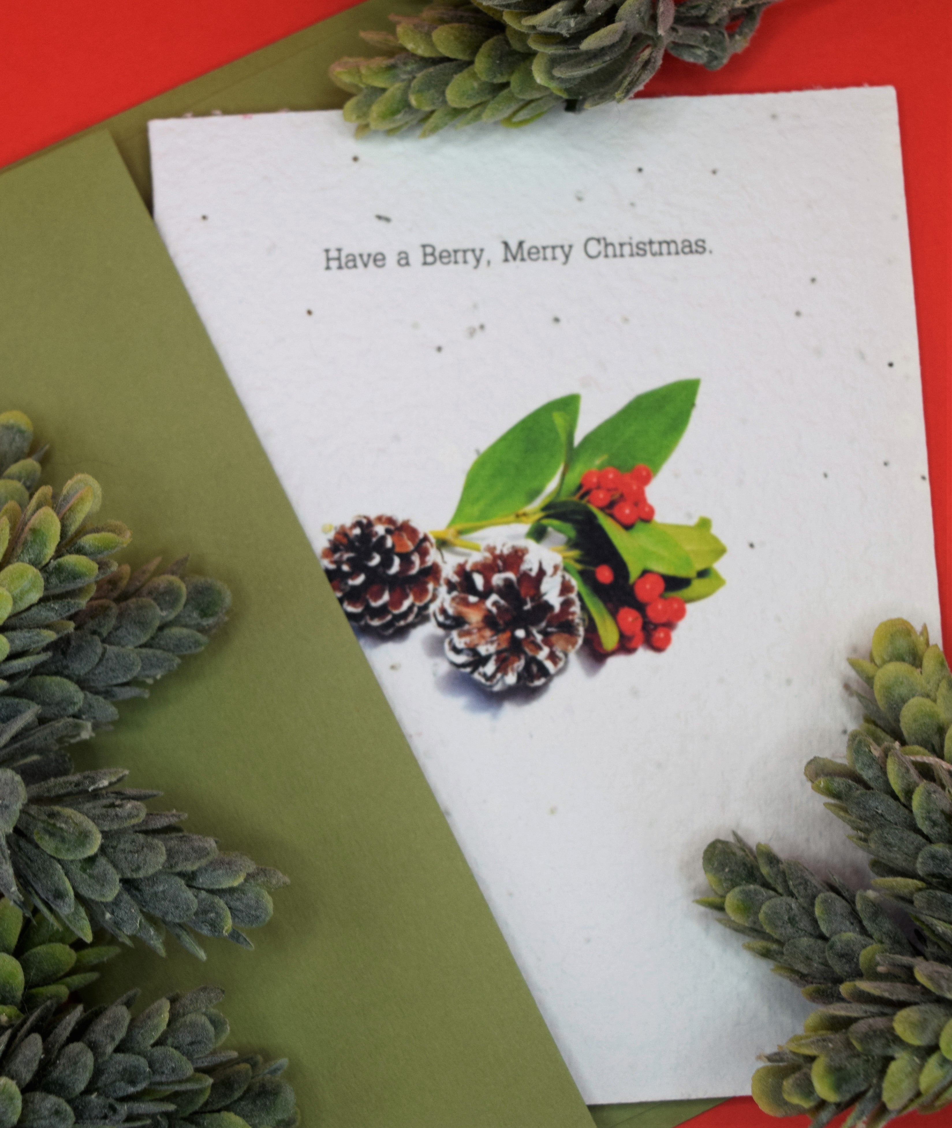 Have a berry, Merry Christmas - Christmas Seed Paper Card