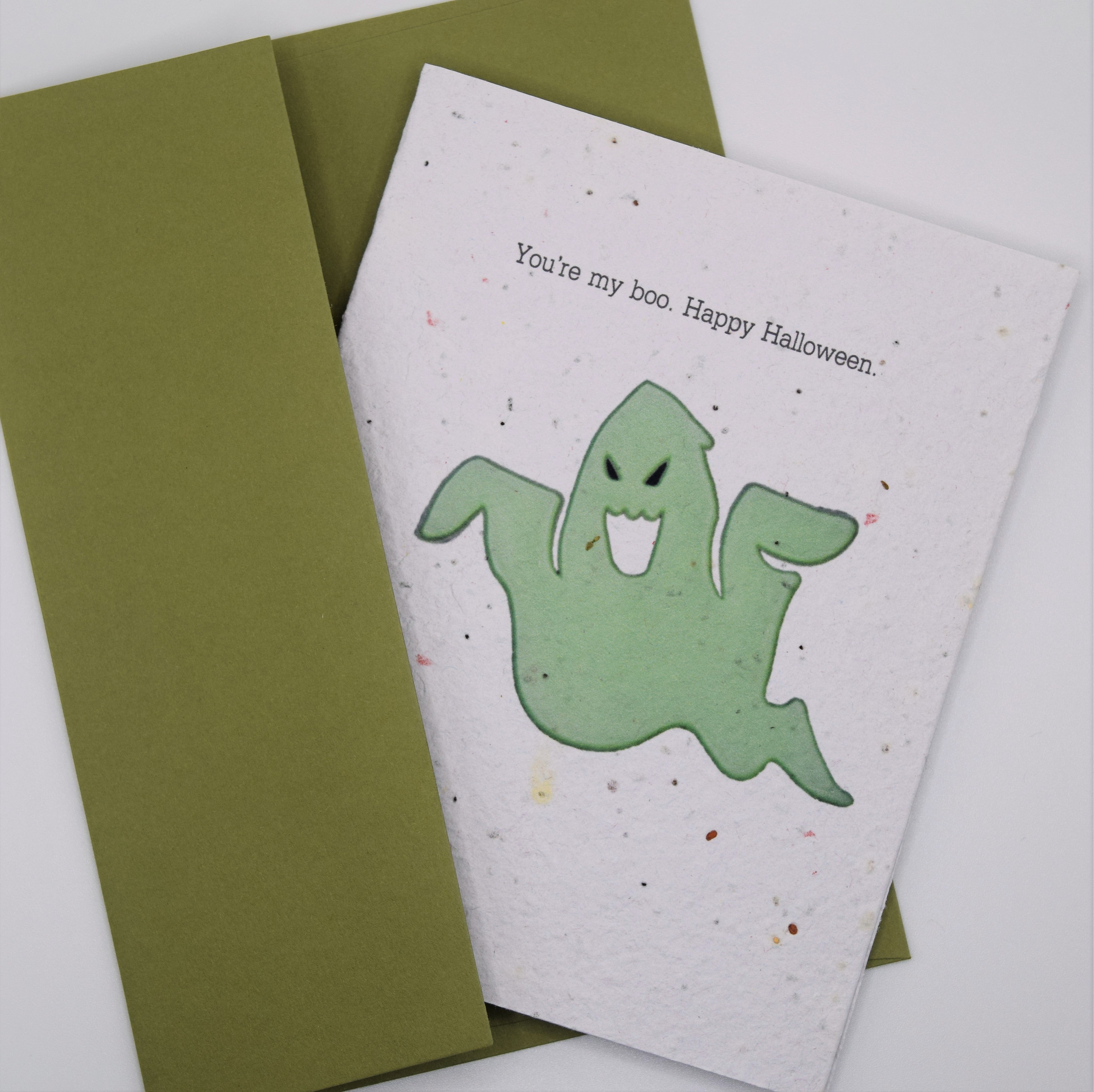 You're my boo. Happy Halloween - Halloween Seed Paper Card