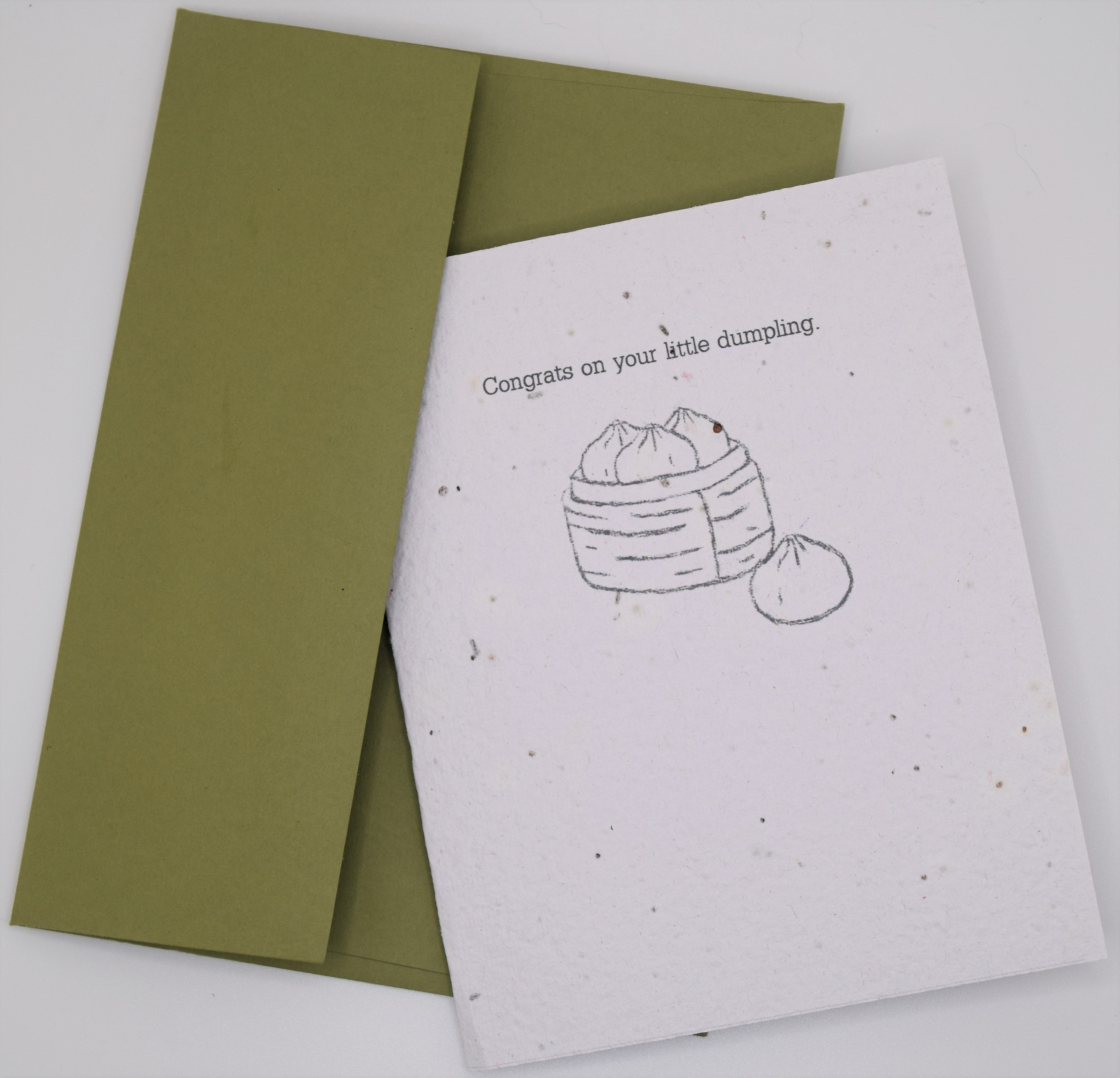 Congrats on your Little Dumpling - New Baby Seed Paper Card