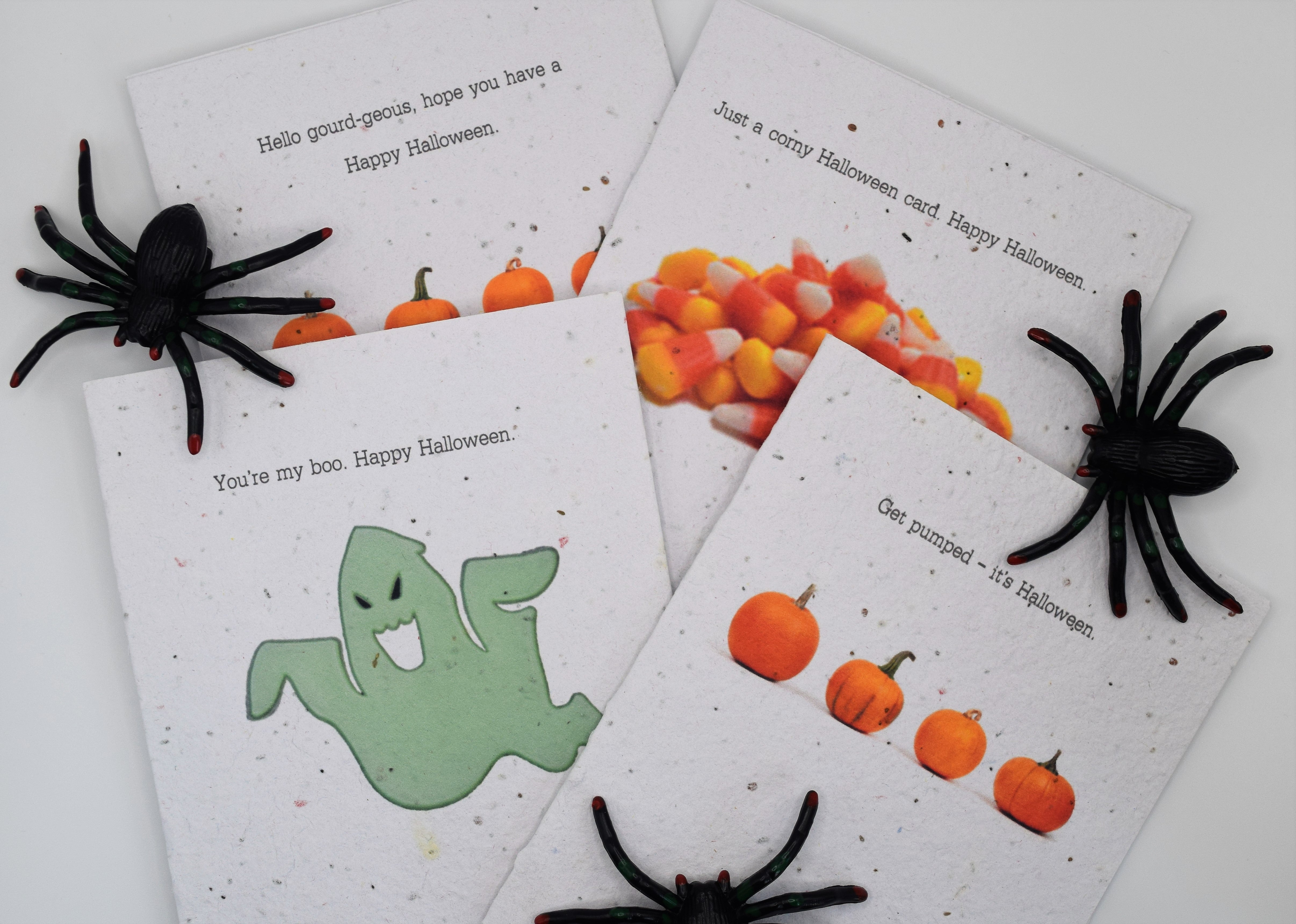 Halloween Pack of 4 Seed Paper Cards