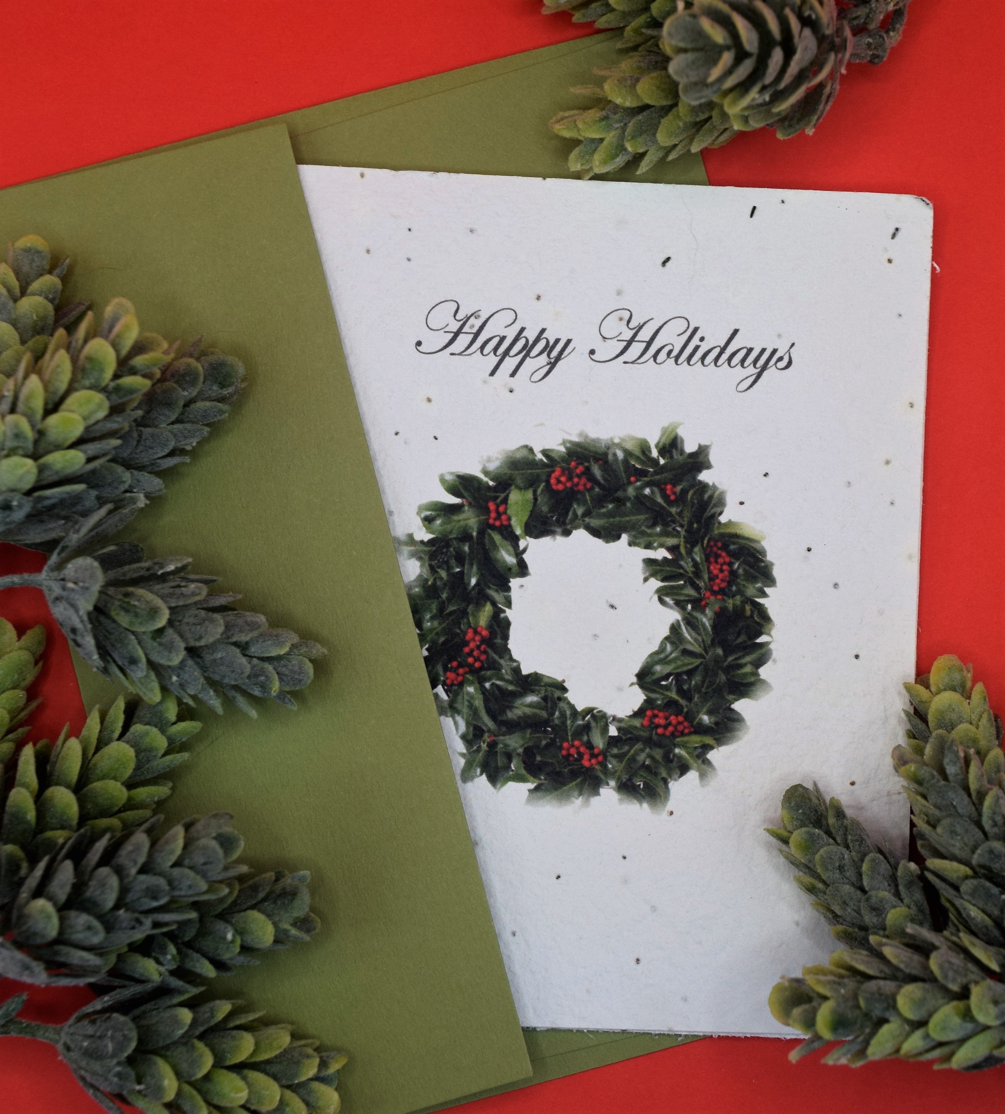 Happy Holidays - Holiday Seed Paper Card