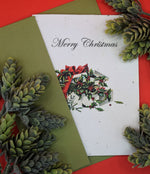 Load image into Gallery viewer, Merry Christmas - Pack of 5 or 10 Seed Paper Card Set
