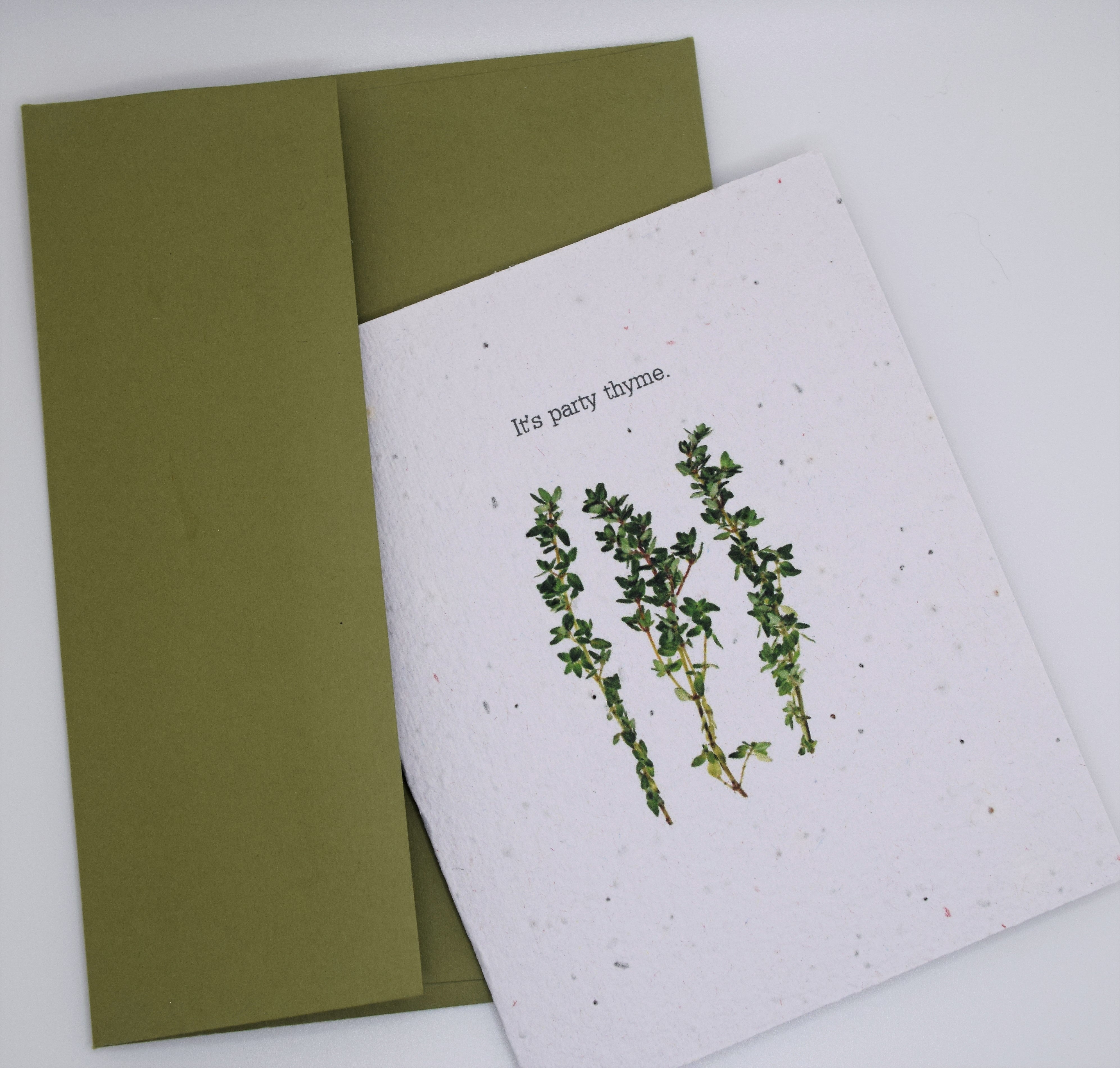 It's Party Thyme! - Congratulations Seed Paper Card